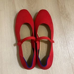 Red Rothys Flats, size 11.